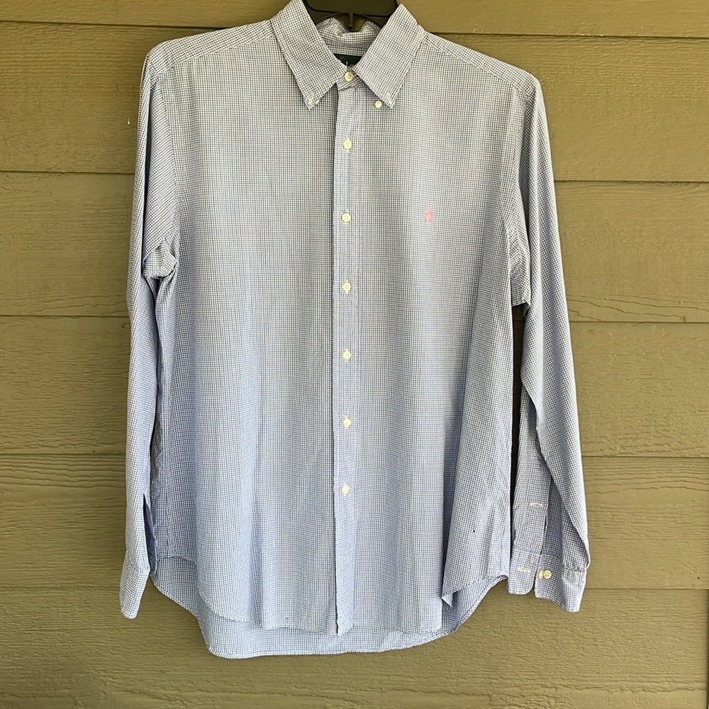 Large blue Polo long sleeve button down.